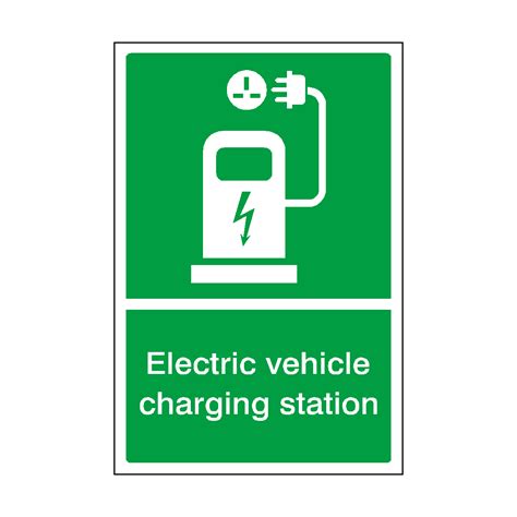 Electric Vehicle Charging Station Sign Safety Uk