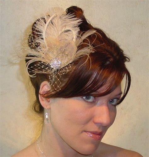 elegant feather fascinator fascinator hats wedding fascinator short wedding hair