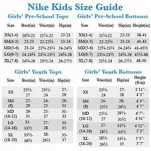 Nike Youth Large Size Chart Greenbushfarm Com