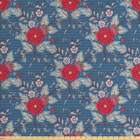 Renaissance Fabric By The Yard Rococo Victorian Boho Blooms Retro