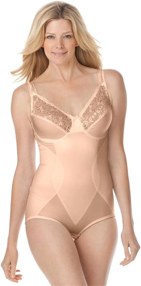 Cortland Womens Plus Size Lace Trim Body Briefer Nude38 B Amazonca Clothing And Accessories