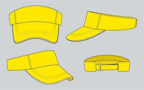 I used white glue to attach the leather to the fun foam. Sun Visor Cap For Template Stock Illustration - Download ...