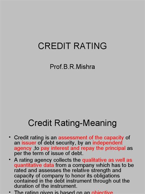 6 Credit Rating Pdf Credit Rating Agency Initial Public Offering