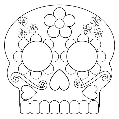 Day Of The Dead Mask Coloring Pages Coloring Pages