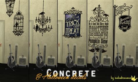 All treat are for sims 4 and are a mix of maxis match and alpha!! In a bad romance: Halloween decals • Sims 4 Downloads