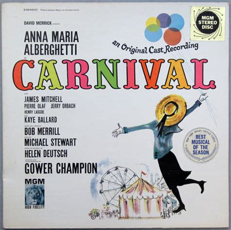 Anna Maria Alberghetti Carnival Original Broadway Cast Recording
