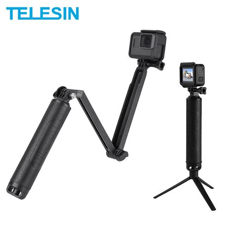 Telesin Waterproof 3 Way Hand Grip Selfie Stick 2in1 Floating Grip Monopod Tripod Gopro Insta360