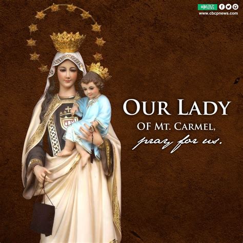 Solemnity Of Our Lady Of Mt Carmel Blessed Mother Statue Lady Of