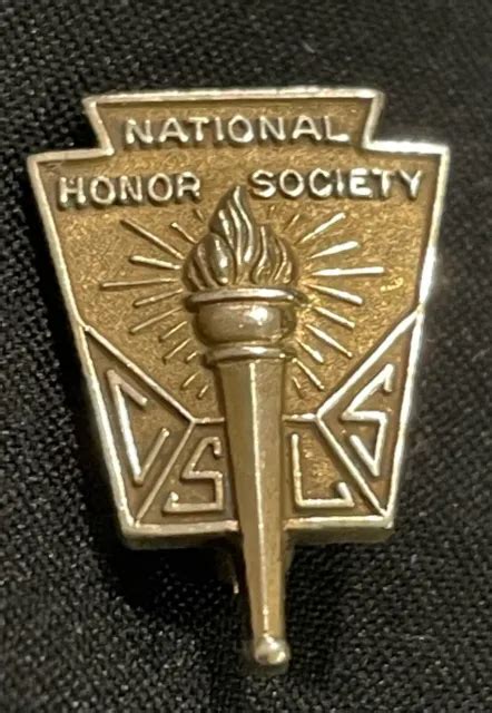 VINTAGE GOLD FILLED NATIONAL HONOR SOCIETY NHS Member Award LAPEL PIN Hallmark B PicClick