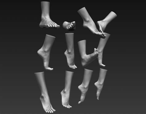 12 Female Feet 3d Model Cgtrader