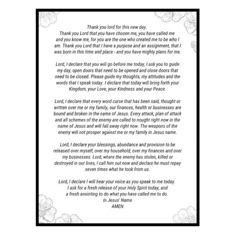 Spiritual Warfare Prayers By Mellymoo Downloadable A3 Posters To Print
