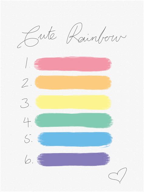 Cute Rainbow Rainbow Color Palette Color Palette Rainbow Rainbow