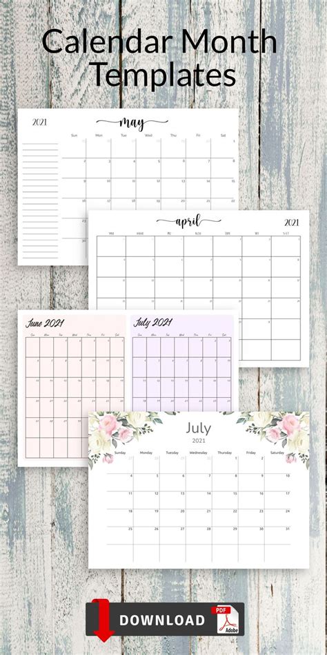 Printable Calendar Monthly 2022 2023 Month On Two Page Etsy Monthly