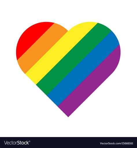 Lgbt Rainbow Pride Flag In A Shape Heart Vector Image My Xxx Hot Girl