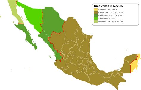 Map Of Time Zones In The Usa Printable Time In Mexico Zeitzonen