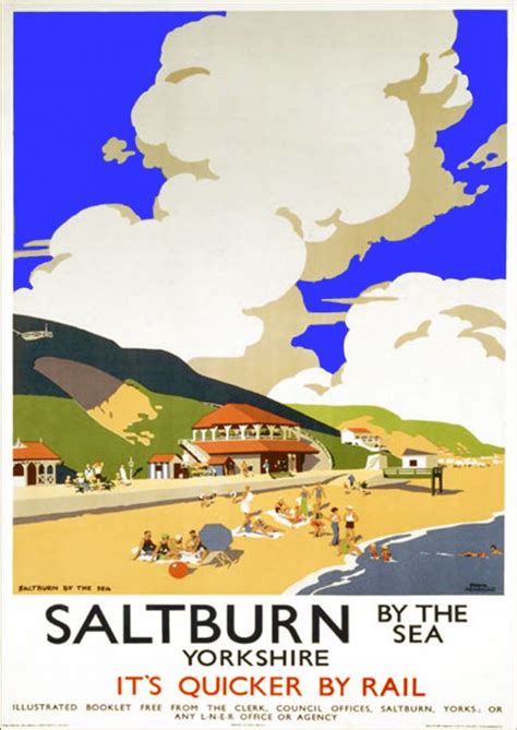 Saltburn By The Sea Yorkshire Vintage Lner Travel Poster Yorks Framing