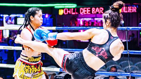 epic female muay thai fight a clash of styles youtube