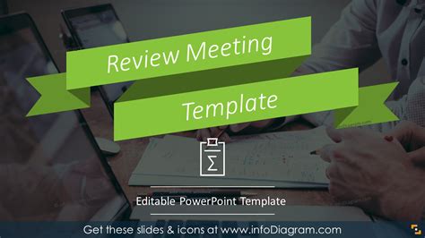 34 Status Review Meeting Slides Ppt Template Kpi Performance Icons