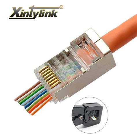 Xintylink Ez Rj45 Connector Cat6 Ethernet Cable Head Plug Cat5 Cat5e