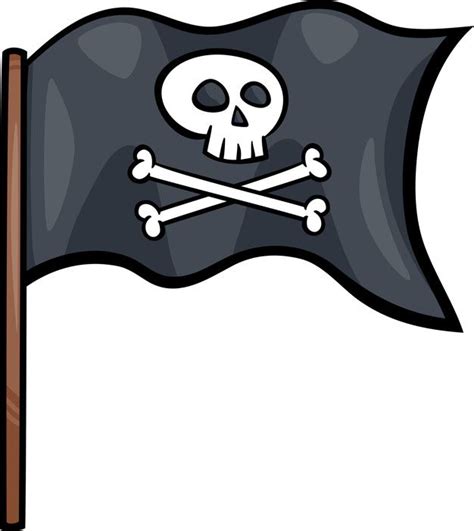 Clip Art Cartoon Cartoon Bandeira Pirata Vetor Premium Free Vector