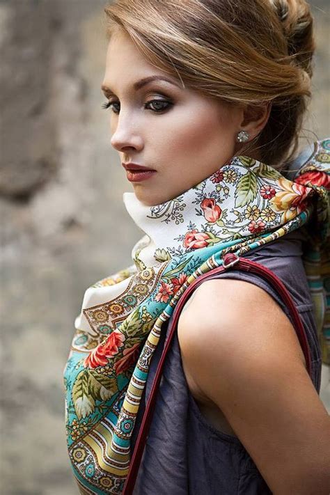 Buy Traditional Russian Shawls Into Russian Souvenirs Silk Scarf Style Shawl Scarf Outfit