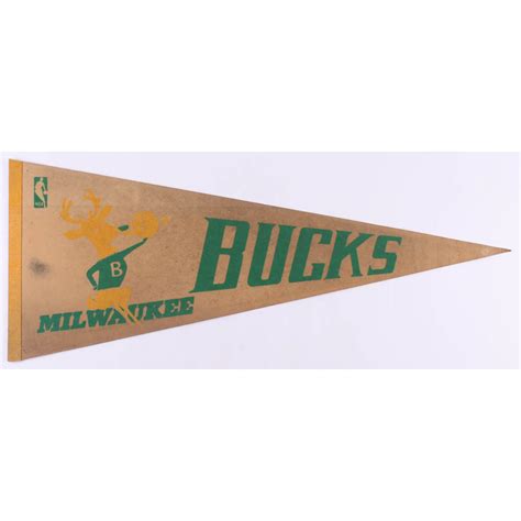 Vintage Milwaukee Bucks Full Size Pennant Pristine Auction