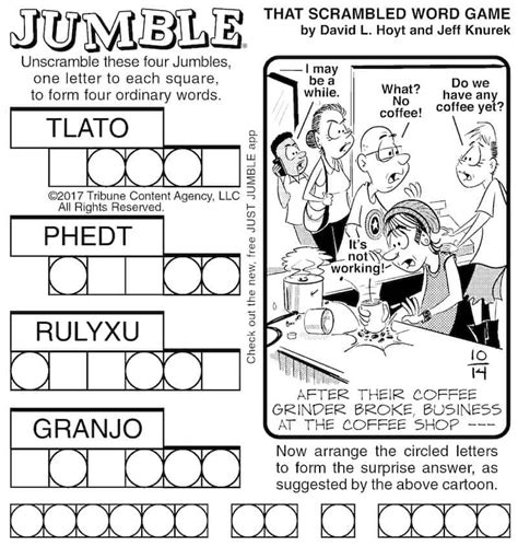 Jumble Puzzle Fun For Kids And Adults Boomer Magazine
