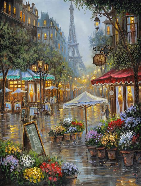 Paris Flower Market By Robert Finale Cv Art And Frame