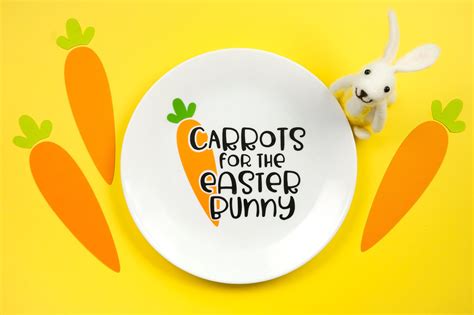 Carrots For The Easter Bunny Plate With The Cricut Hey Lets Make Stuff