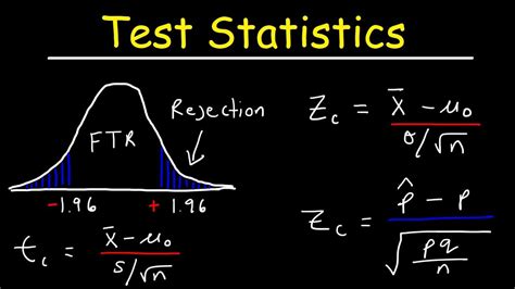 Test Statistic For Means and Population Proportions - YouTube