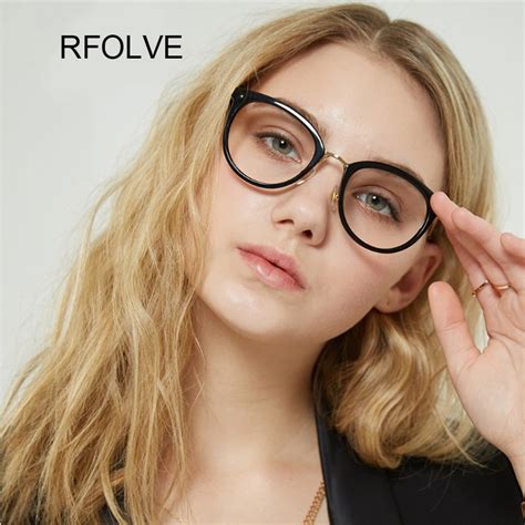 rfolve sexy ladies round metal glasses frames men women brand designer optical eyeglasses