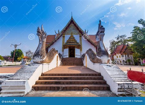 Wat Phumin Is A Unique Thai Traditional Temple Of Nan Province Stock