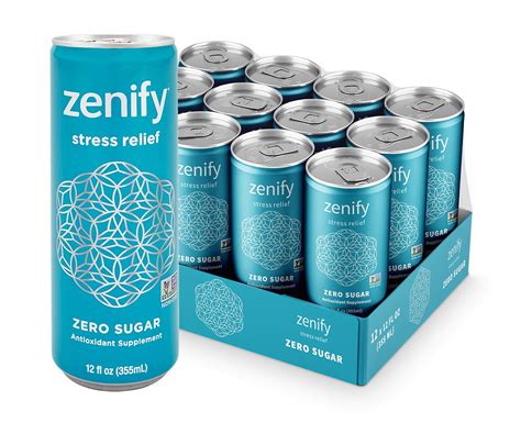 Buy Zenify Zero Sugar All Natural Sparkling Calming Stress Relief Beverage Formula With L