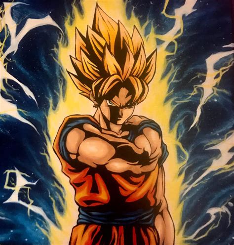 Dragon Ball Z Lr Goku Painting By Kimberly Castello On Deviantart