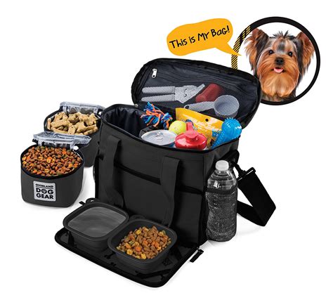Keep the rest in a sealed bag. Overland Travel Dog Tote Bag includes Collapsible Silicone ...