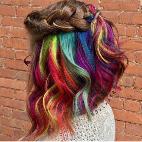 29 Stunning Rainbow Hair Color Ideas Trending In 2020
