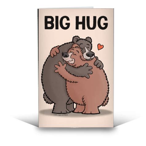 Funny Greeting Cards Big Hug By Carl Batterbee Art Wow