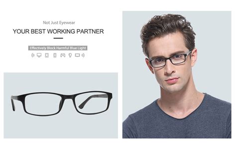 cyxus blue light fliter glasses frame for men and women anti eyestrain lens tr90