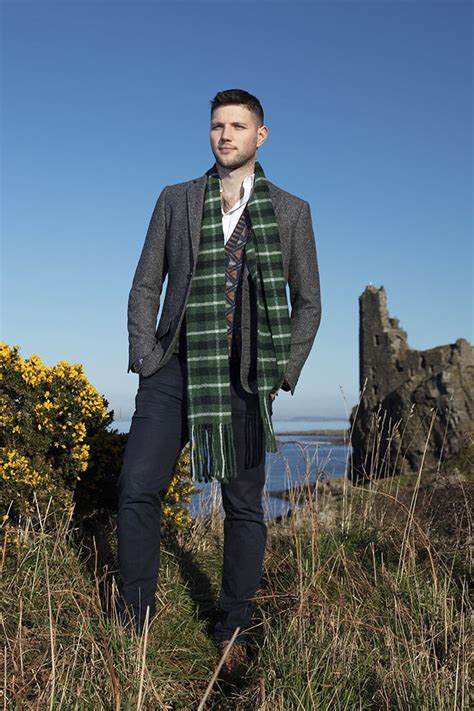 Musician Colm Keegan Wearing The Rosemarkie Waistcoat And A Woven Scarf