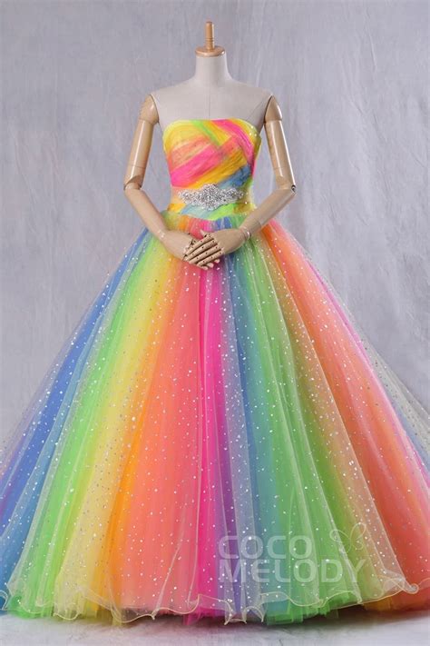 Rainbow Fairytale With Images Rainbow Wedding Dress Wedding