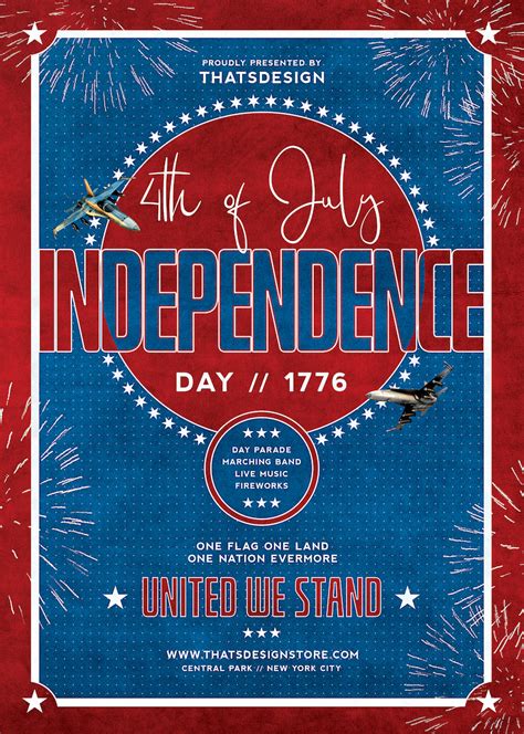 Independence Day Flyer Template V5 4th Of July Party Flyers Posters