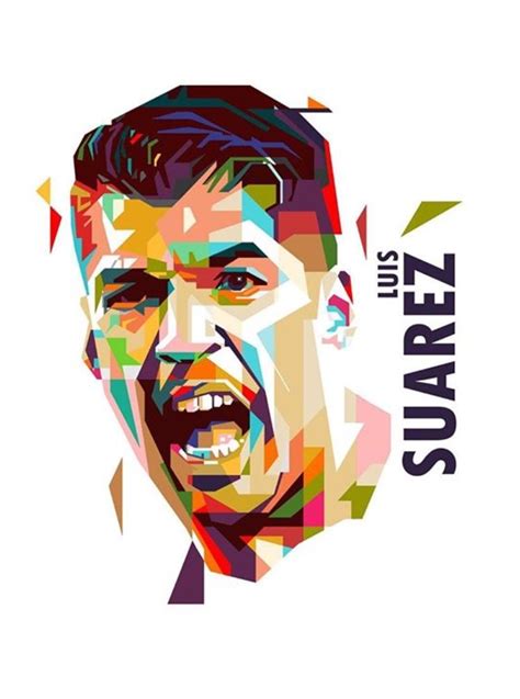Luis Suarez Wpap Art Football Artwork Wpap Art Pop Art