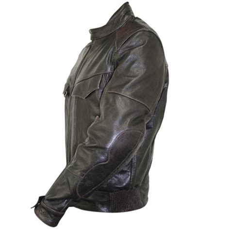 We have the best men's and women's leather motorcycle jackets on the web! Retro Brown Leather Cruiser Motorcycle Jacket with Armor