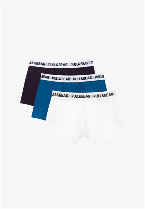 Pullandbear Pack Of 3 Coloured Logo Panties Multi Colouredblau