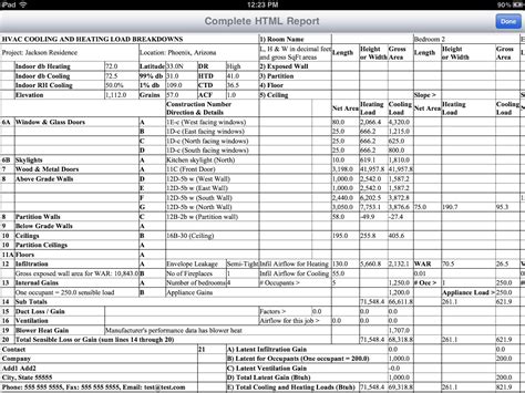 Heat Load Calculation Spreadsheet Printable Spreadshee heating and