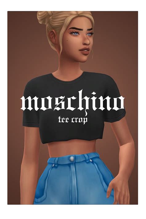 A Woman Wearing A Black Crop Top And Blue Shorts With The Words Munchin