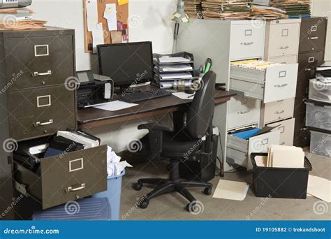 Very Messy Office Stock Photo Image Of Cabinet Unorganized 19105882
