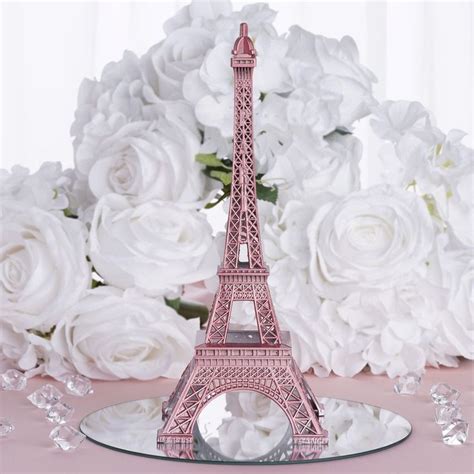 10 Blush Rose Gold Metal Eiffel Tower Table Centerpiece Decorative