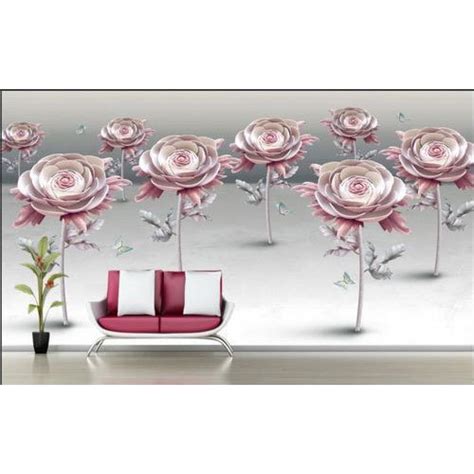 Non Woven Rose Design Bedroom Wallpaper Size 8 X 10 Feet At Rs 110