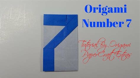 How To Make An Origami Number Seven 7 Origami Papercraft Youtube